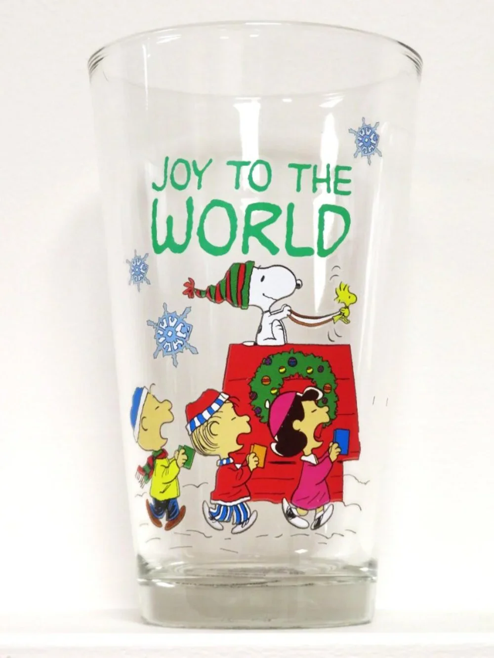 Peanuts Set of 4 16 oz. Christmas Glasses in Box
